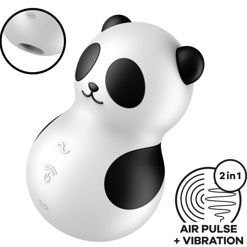Satisfyer - Pocket Panda Stimulateur & Vibrateur Noir Et Blanc